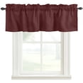 thumbnail image 1 of Pure Oxblood Red Kitchen Valances for Windows, Contemporary Solid Color Minimalist Art Bathroom Window Valances 54x18 Inch Rod Pocket Window Treatments Valance Curtains for Living Room Bedroom Decor, 1 of 9