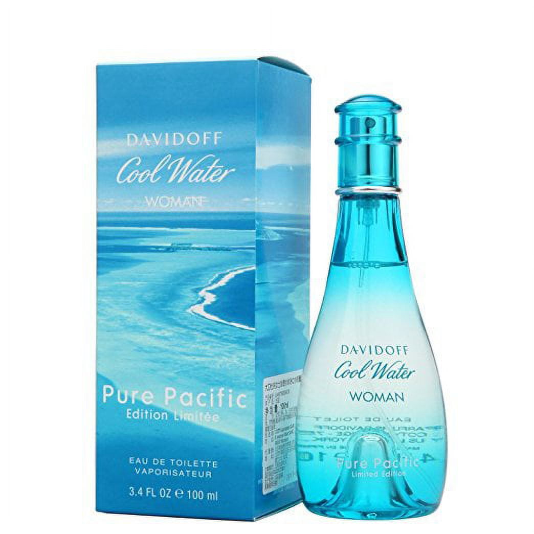 Pure Pacific Cool Water Ltd By Davidoff Women's Eau De Toilette 3.4 Fl Oz 100 Ml