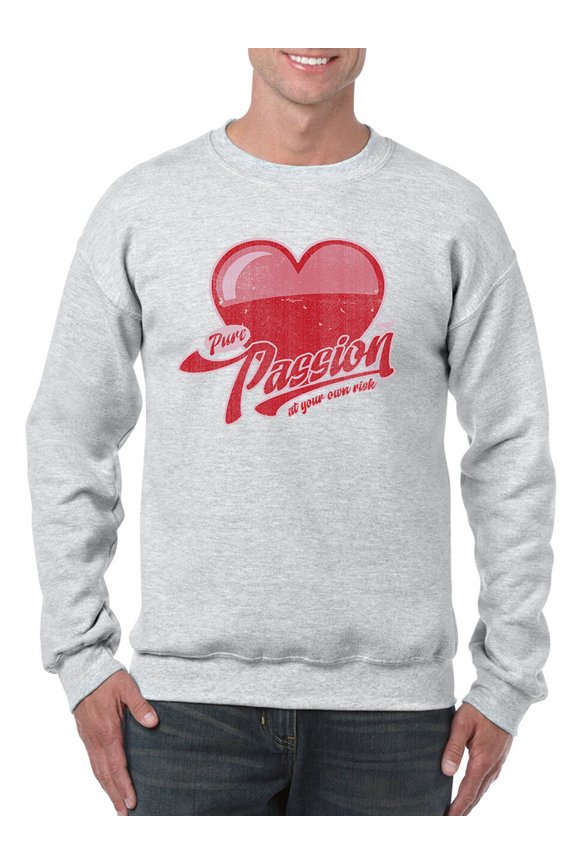 Pure Passion Emoji - Bold Heart Graphic Men's Sweatshirt