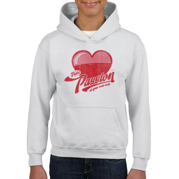 Pure Passion Emoji - Bold Heart Graphic Youth's Hoodie