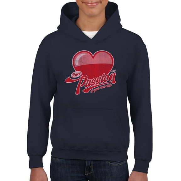 Pure Passion Emoji - Bold Heart Graphic Youth's Hoodie