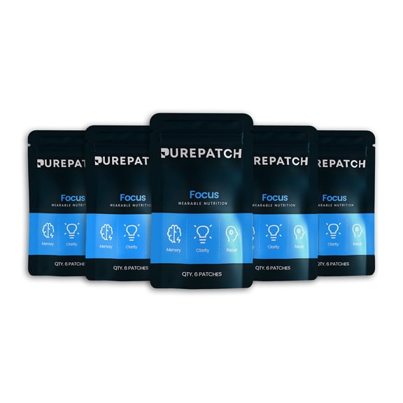 Pure Patch Focus Patch – Botanical-Based Topical Patch with Alpha GPC, Lion’s Mane & L-Tyrosine – Easy-to-Use, Non-Ingestible Format (30 Patches)