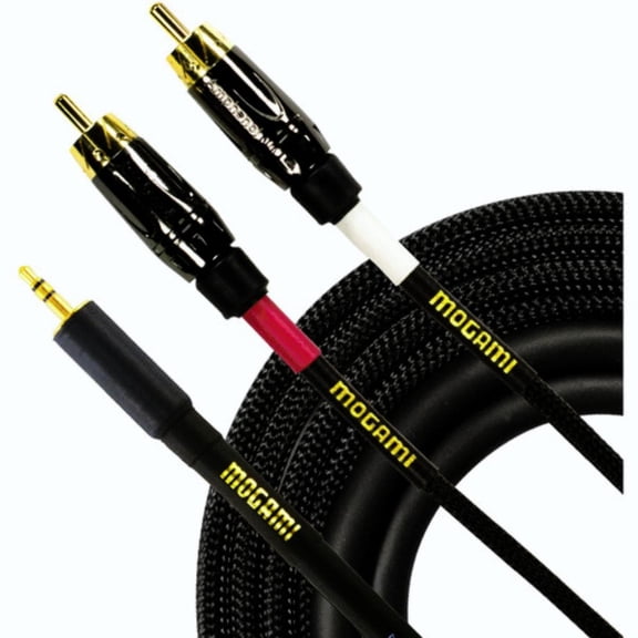 Pure Patch IP Right Angle 1/8" to Dual RCA 3 feet