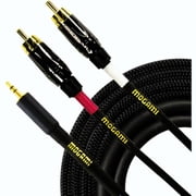 Pure Patch IP Right Angle 1/8" to Dual RCA 3 feet