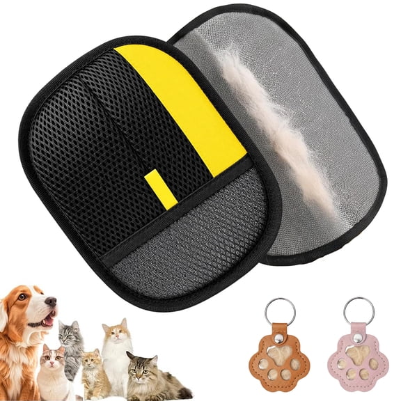 Pure Path Pet Hair Remover, Purepath Hair Removal Gloves with Pet Hair Storage Keychain