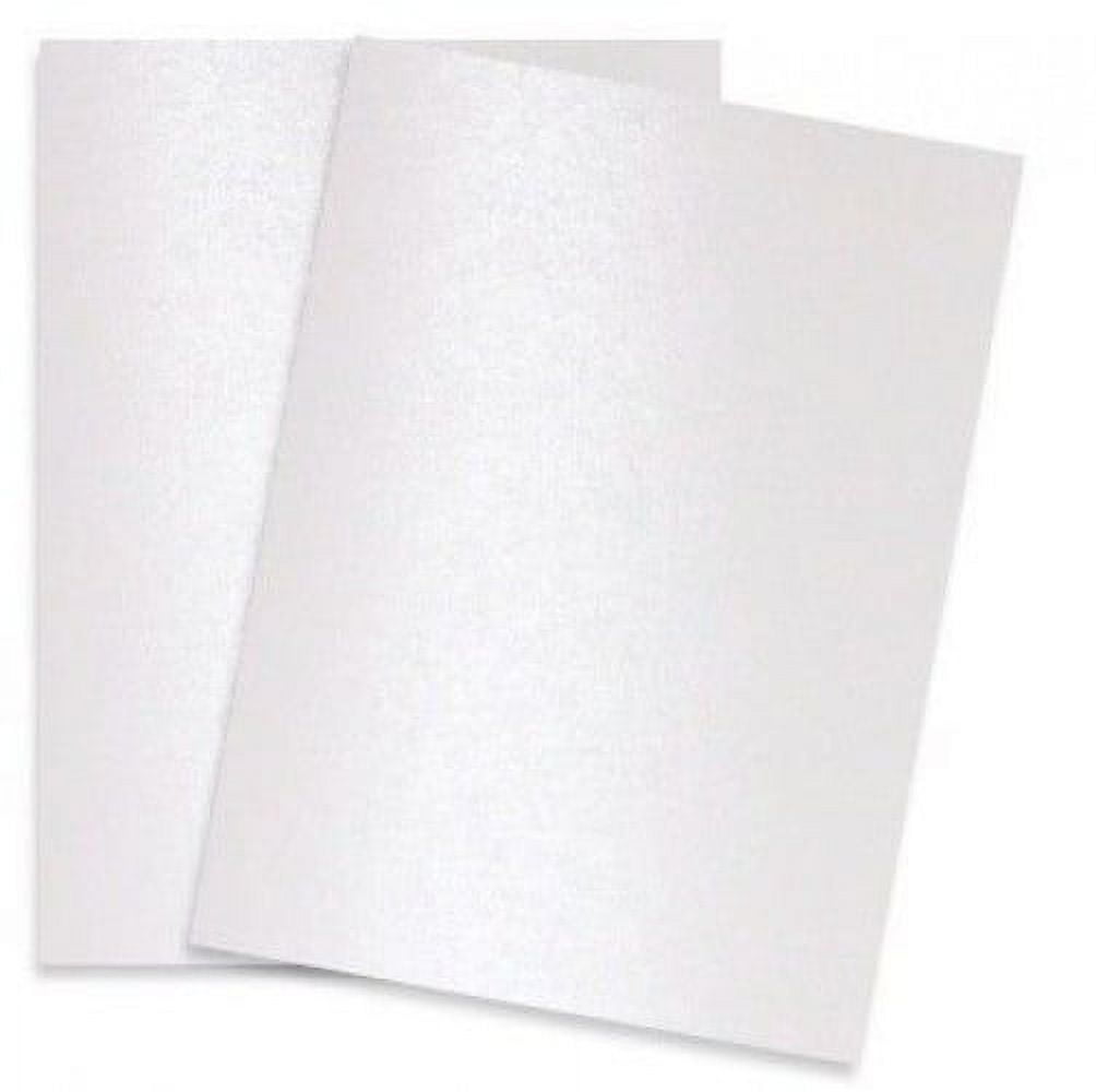 100 Sheets Silver Shimmer Cardstock 8.5 x 11 Metallic Paper, Goefun 80lb  Card Stock Printer Paper for Invitations, Crafts, DIY Cards，Graduations
