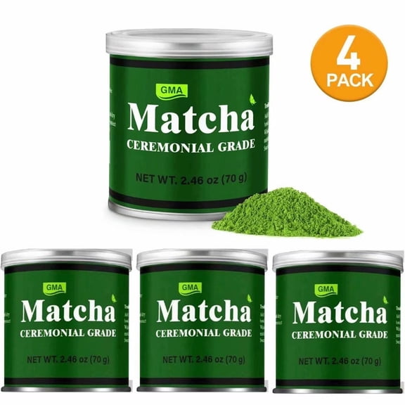 Pure Premium GMA Matcha Green Tea Powder 280g Ceremonial Grade Nature No Additives 4Packs of 70g