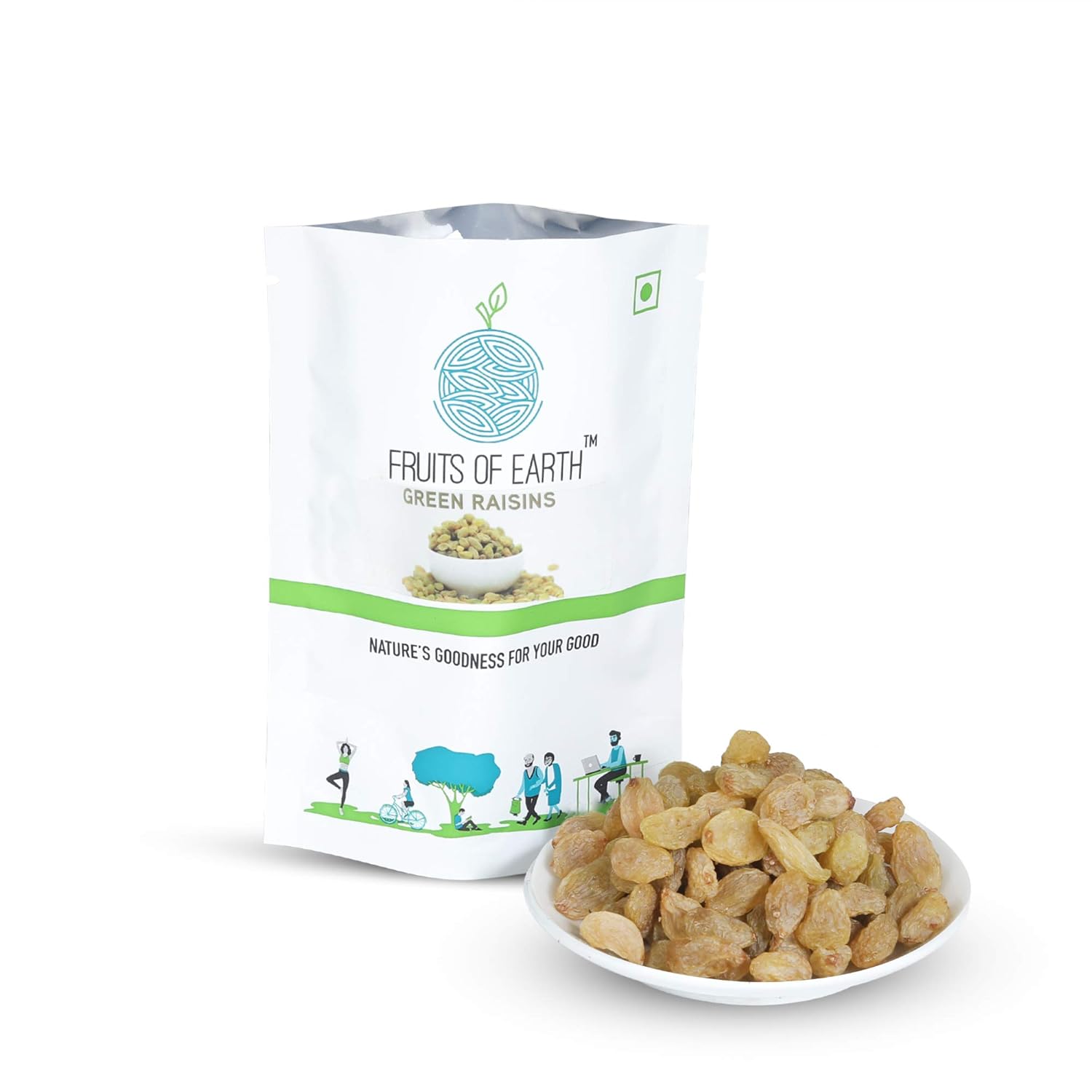 Pure Basics Raisins Pure Premium Green Raisins By Fruits Of Earth 100gm, | High In Fiber ...