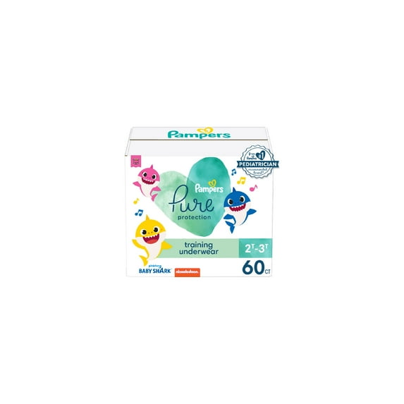 Pure Protection Training Underwear - Baby Shark - Size 2T-3T - 60ct