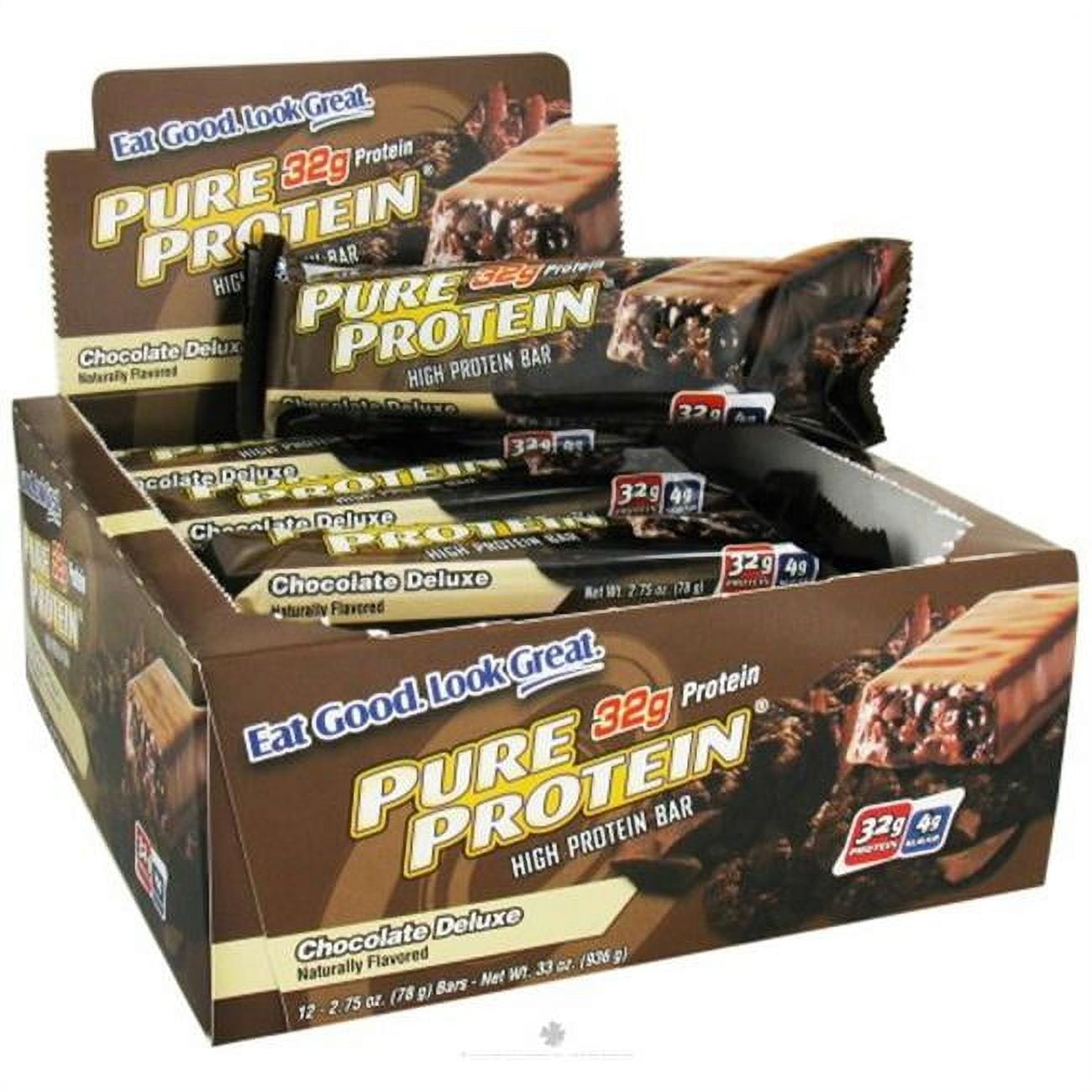 Pure Protein 0284562 Chocolate Deluxe Protein Bar, 78 g Case of 12