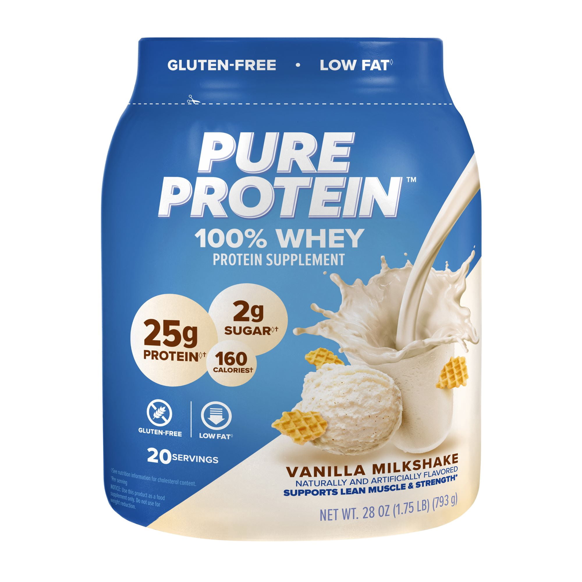 Pure Protein Whey Vanilla Protein Powder Walmart Business Supplies