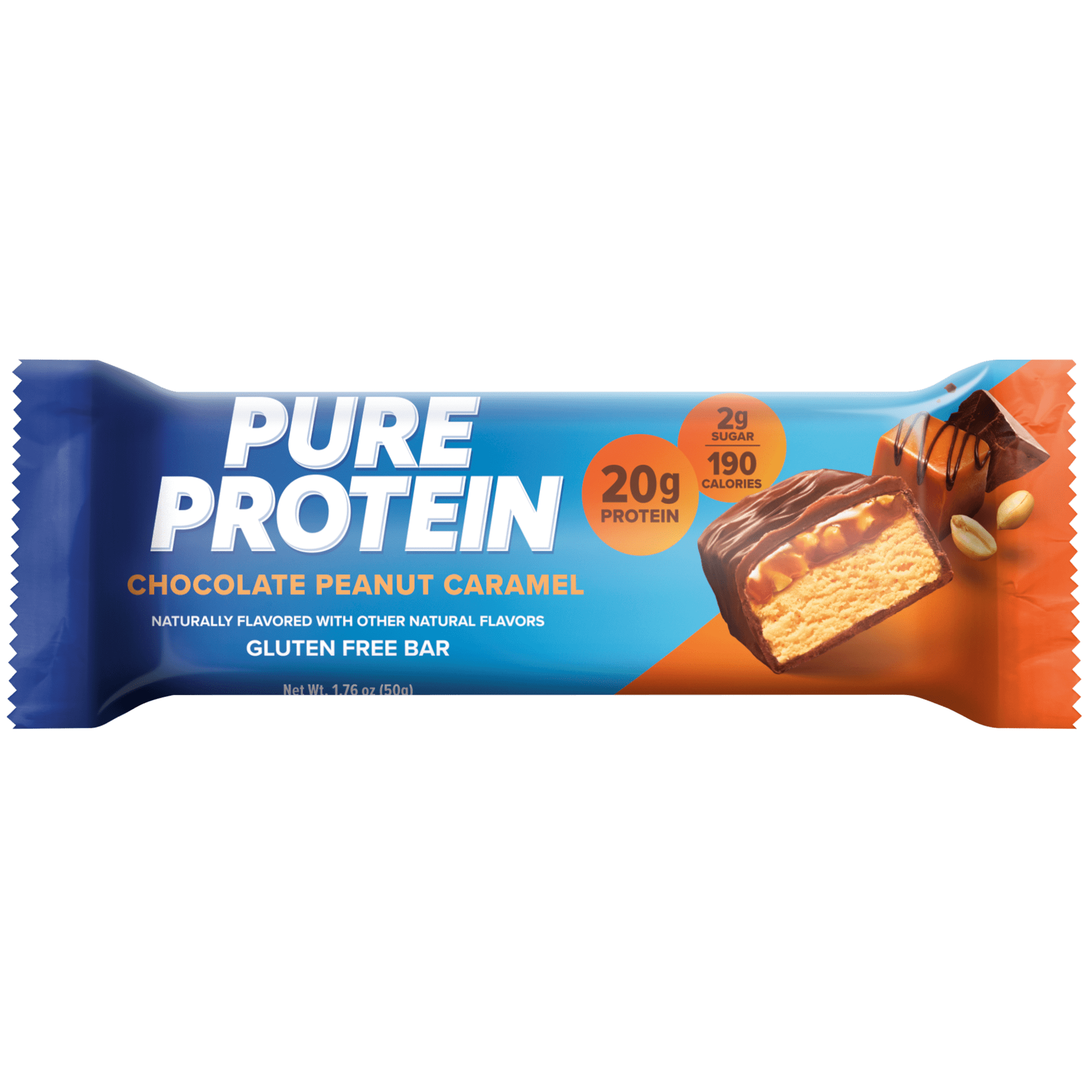 Pure Protein Bars, Chocolate Peanut Caramel, 20g Protein, 1.76 oz, 1 Ct
