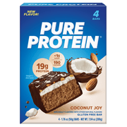 Pure Protein Bars, Coconut Joy, Gluten Free, 19g Protein, 1.76 oz, 4 Count