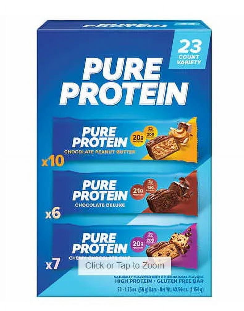 Pure Protein Bars, Variety Pack, 1.76 oz, 23count