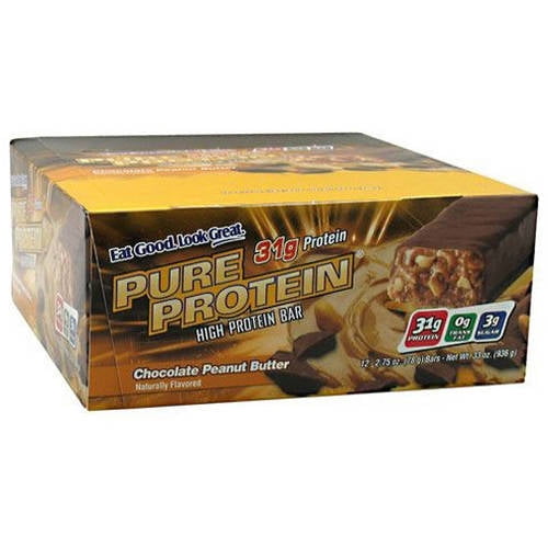 Pure Protein Chocolate Peanut Butter High Protein Bars, 2.75 oz, 12