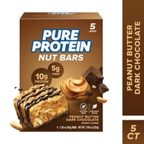 Pure Protein Nut Bars, High Protein, Peanut Butter Dark Chocolate, 5 Pack