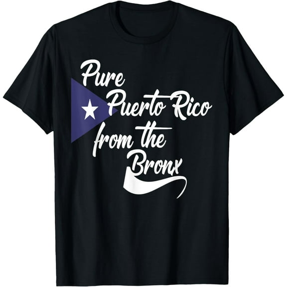 Pure Puerto Rico From the Bronx Novelty Shirt. Boricua ShirtMen and women, Black T-shirt, size: Extra large