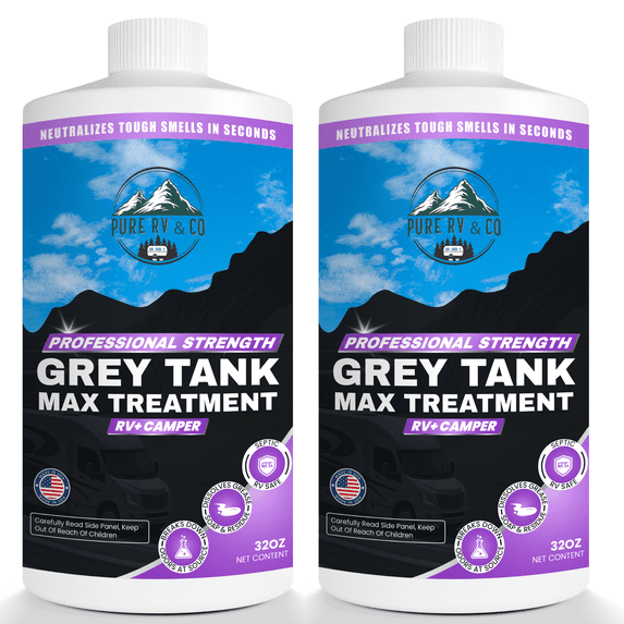 Pure RV Grey Water Tank Treatment, Enzymatic Formula, 32oz (2 Pack)