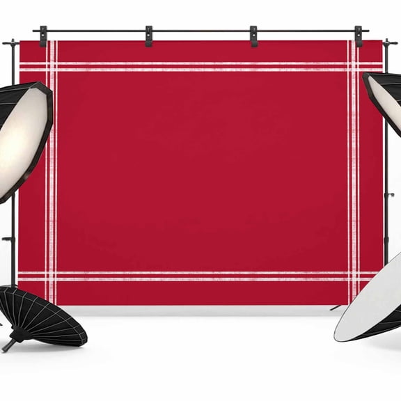 Pure Red Backdrop for Photography, Fabric Photo Background Backdrop, Simple Solid Color Photo Booth Background for Portrait Photoshoot Video Wedding Studio Decoration Banner 7x5ft