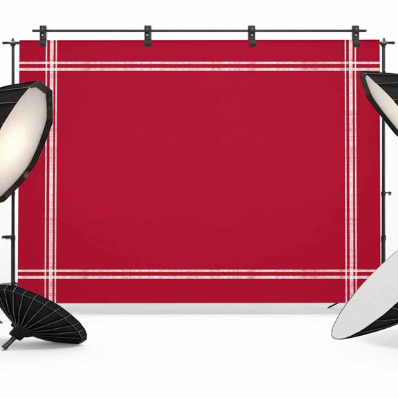 Pure Red Backdrop for Photography, Fabric Photo Background Backdrop, Simple Solid Color Photo Booth Background for Portrait Photoshoot Video Wedding Studio Decoration Banner 8x6ft