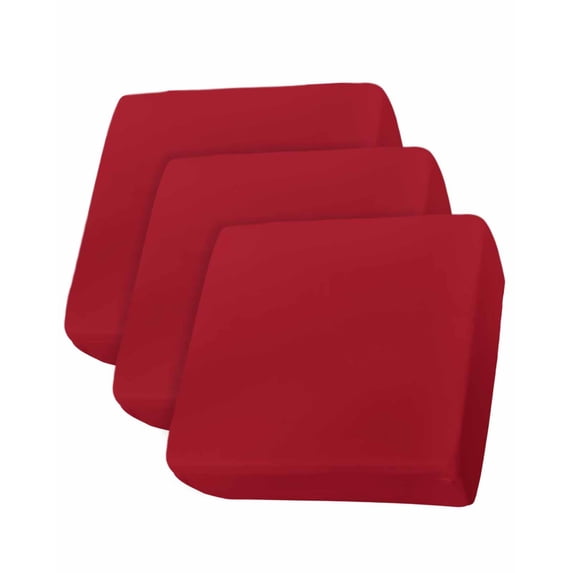 Pure Red Couch Cushion Covers Stretch, Washable Sofa Seat Covers Individual Seat Cushion Sofa Slipcovers Simple Solid Color Couch Cover Furniture Protector S-3PCS