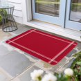 thumbnail image 1 of Pure Red Door Mat Indoor Outdoor, Simple Solid Color Non Slip Welcome Mat with Rubber Backing, Absorbent Fabric Front Door Mats Entryway Rug for Home Patio Entrance 20"x31.5", 1 of 8