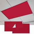 thumbnail image 1 of Pure Red Fluorescent Light Covers, Simple Solid Color Magnetic Light Covers for Ceiling Lights, Fluorescent Ceiling Shade Filters for Classroom Bedroom Office 4x2Ft x 2PCS, 1 of 8