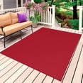 thumbnail image 1 of Pure Red Outdoor Rug 3x5 Ft, Non Slip Washable Area Rug, Simple Solid Color Patio Rugs Carpet Runner, Large Floor Mat for Indoor/Outdoor Deck Porch Camping, 1 of 8