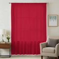 thumbnail image 1 of Pure Red Sheer Curtains 63 Inches Long, Simple Solid Color Light Filering Curtains, Breathable Simi Curtain Privacy Drapes for Living Room Bedroom Lightweight Window Treatment, 1 of 9