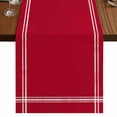 thumbnail image 1 of Pure Red Table Runner 70 Inches Long, Simple Solid Color Cotton Linen Table Runners Dresser Scarves, Decorative Fabric Tabletop Scarf Furniture Cover for Home Dinner Party 13"x70", 1 of 8