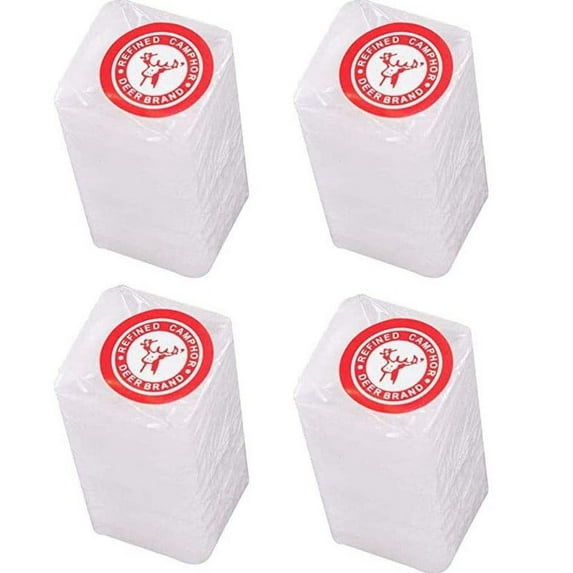 Pure Refined Camphor Blocks Deer Brand (Pack of 4) 0.8oz
