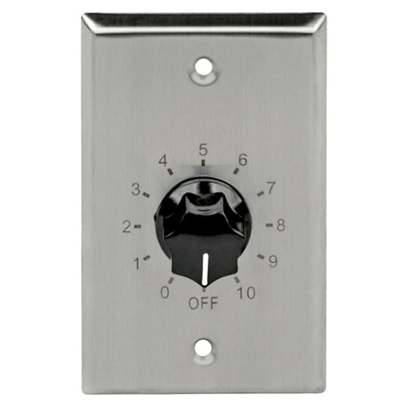 Pure Resonance Audio VC100S 100W Plate Mounted 70V Commercial Volume Control - Stainless Steel