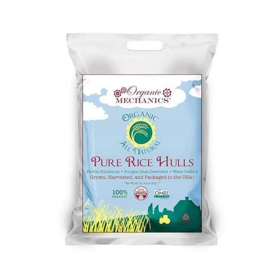 Pure Rice Hulls, 2 Cubic Foot - A Sustainable Alternative to Perlite - Enhances Drainage, Porosity and Air Space - Eco-Friendly & Locally Sourced