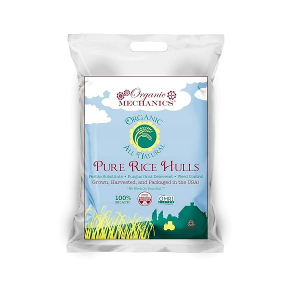 Pure Rice Hulls, 2 Cubic Foot - A Sustainable Alternative to Perlite - Enhances Drainage, Porosity and Air Space - Eco-Friendly & Locally Sourced