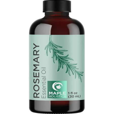 Pure Rosemary Oil for Hair and Body - Maple Holistics Rosemary Essential Oil for Skin and Hair Oil for Scalp - Natural Aromatherapy Essential Oils for Diffusers and Humidifiers, 1 fl oz