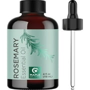 Pure Rosemary Oil for Hair and Body - Maple Holistics Rosemary Essential Oil for Skin and Hair Oil for Scalp - Natural Aromatherapy Essential Oils for Diffusers and Humidifiers, 4 fl oz