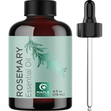 Pure Rosemary Essential Oil with Dropper - Undiluted Rosemary Oil for Hair Skin and Nails and Refreshing Aromatherapy Oil for Diffusers - Rosemary Essential Oil for Cleansing Dry Scalp Care 4oz