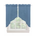 thumbnail image 1 of Pure Royalblue Swag Valances for Windows, Simple Solid Color Rod Pocket Sheer Valances for Small Windows, Swag Toppers Light Filtering for Kitchen Living Room 2 Panels 28''x36'', 1 of 2
