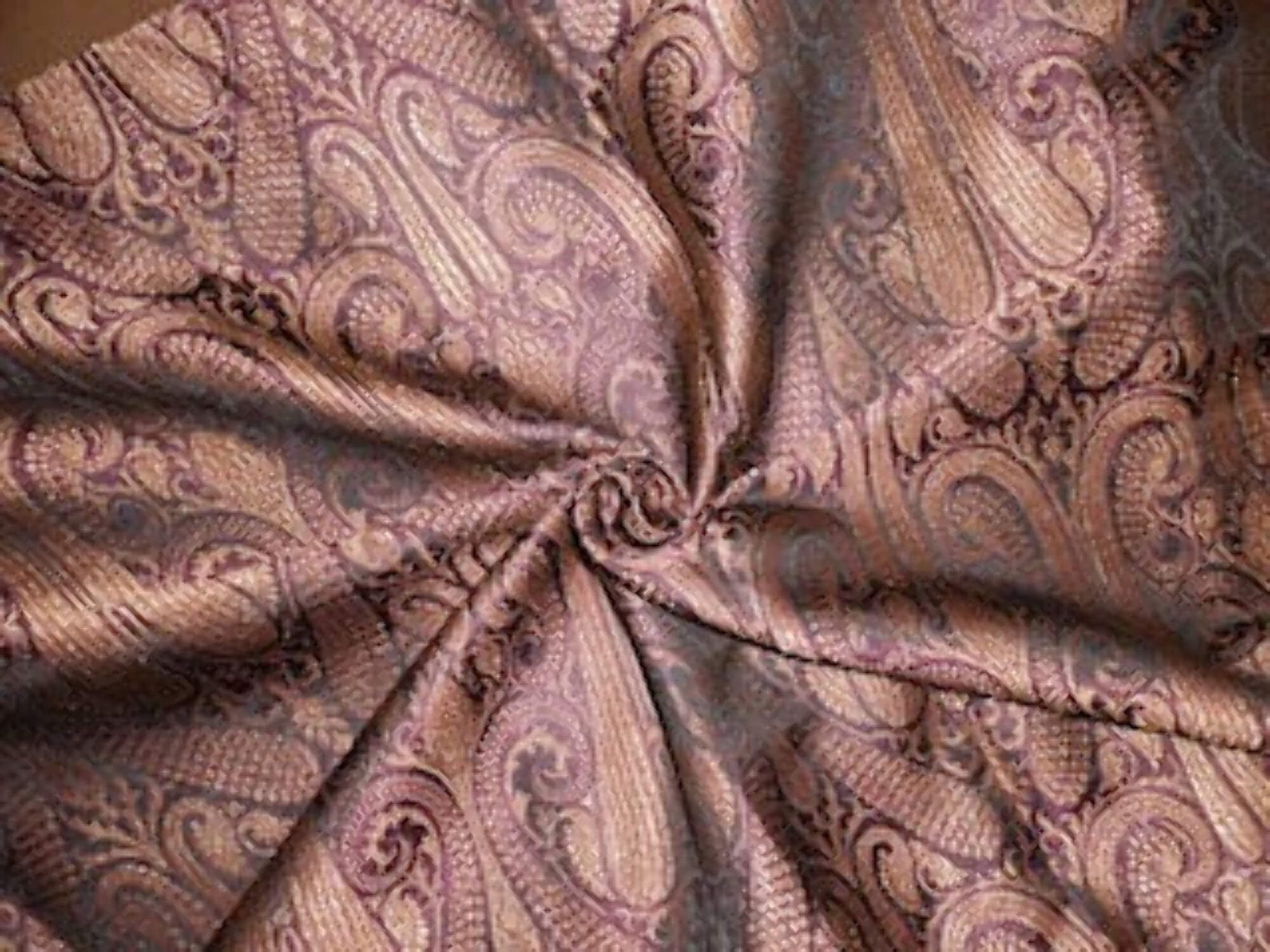 Aubergine Metallic Broacade Fabric