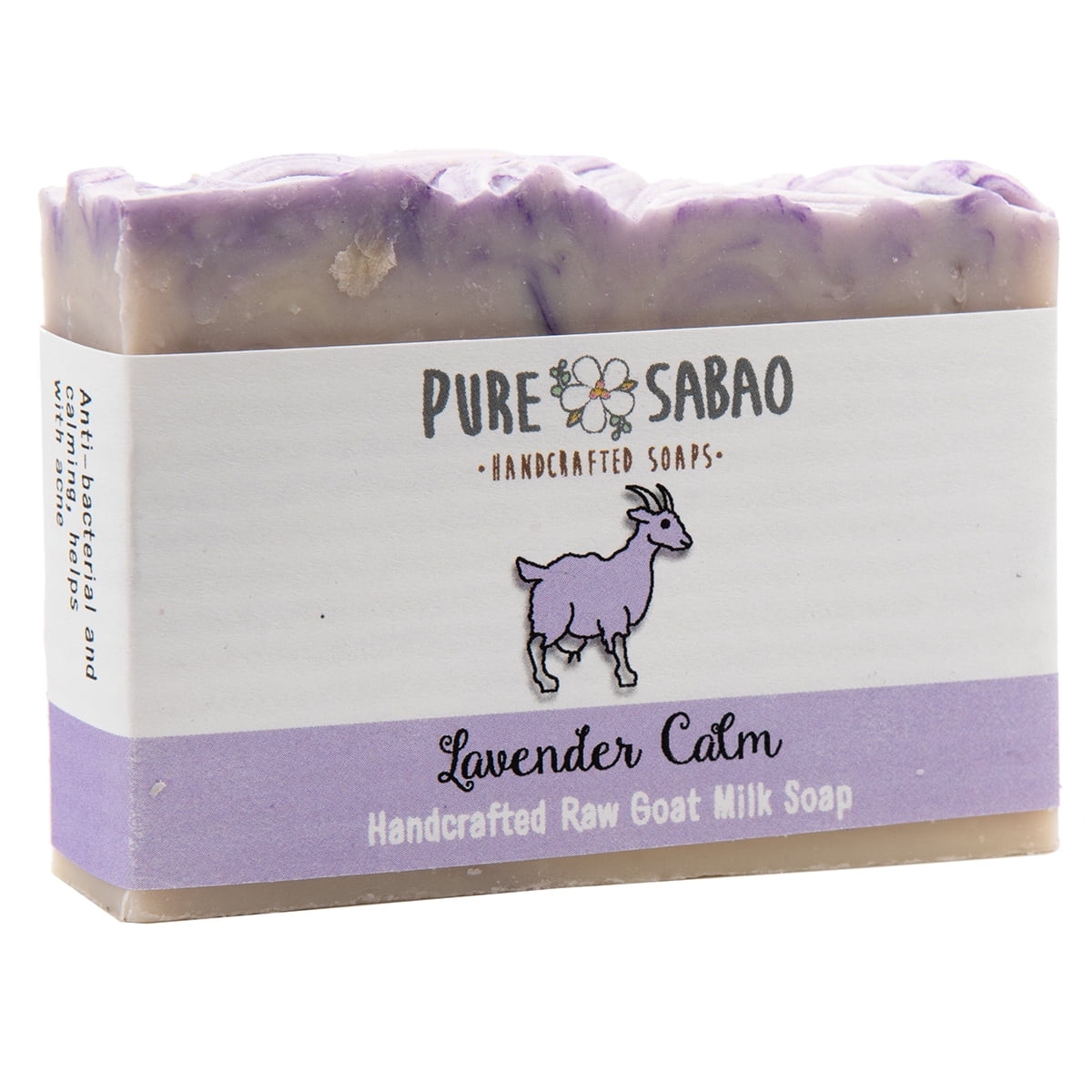 Pure Sabao Lavender Calm Goat Milk Soap. Relax and Moisturize Your