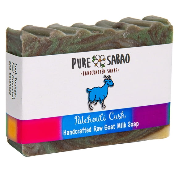 Pure Sabao - Patchouli Cush - Goat Milk Soap - Handmade Natural Soap - Patchouli Essential Oil