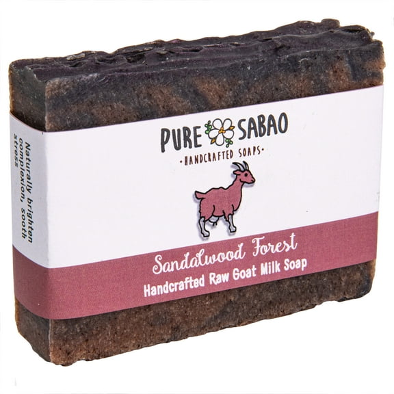 Pure Sabao Sandalwood Forest Handcrafted Goat Milk Soap Essential Oil, Natural Handmade Soap, for All Types of Skin