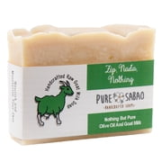 Pure Sabao Zip، Nada، Nothing Goat Milk Soap - 100٪ زيت زيتون مثالي للبشرة الحساسة