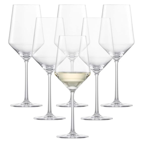 Pure Sauvignon Blanc White Wine Glass (Set of 6), Graceful Wine Glasses for White Wine, Dishwasher-Safe Tritan Crystal Glasses, Made in Germany (14 Ounce)