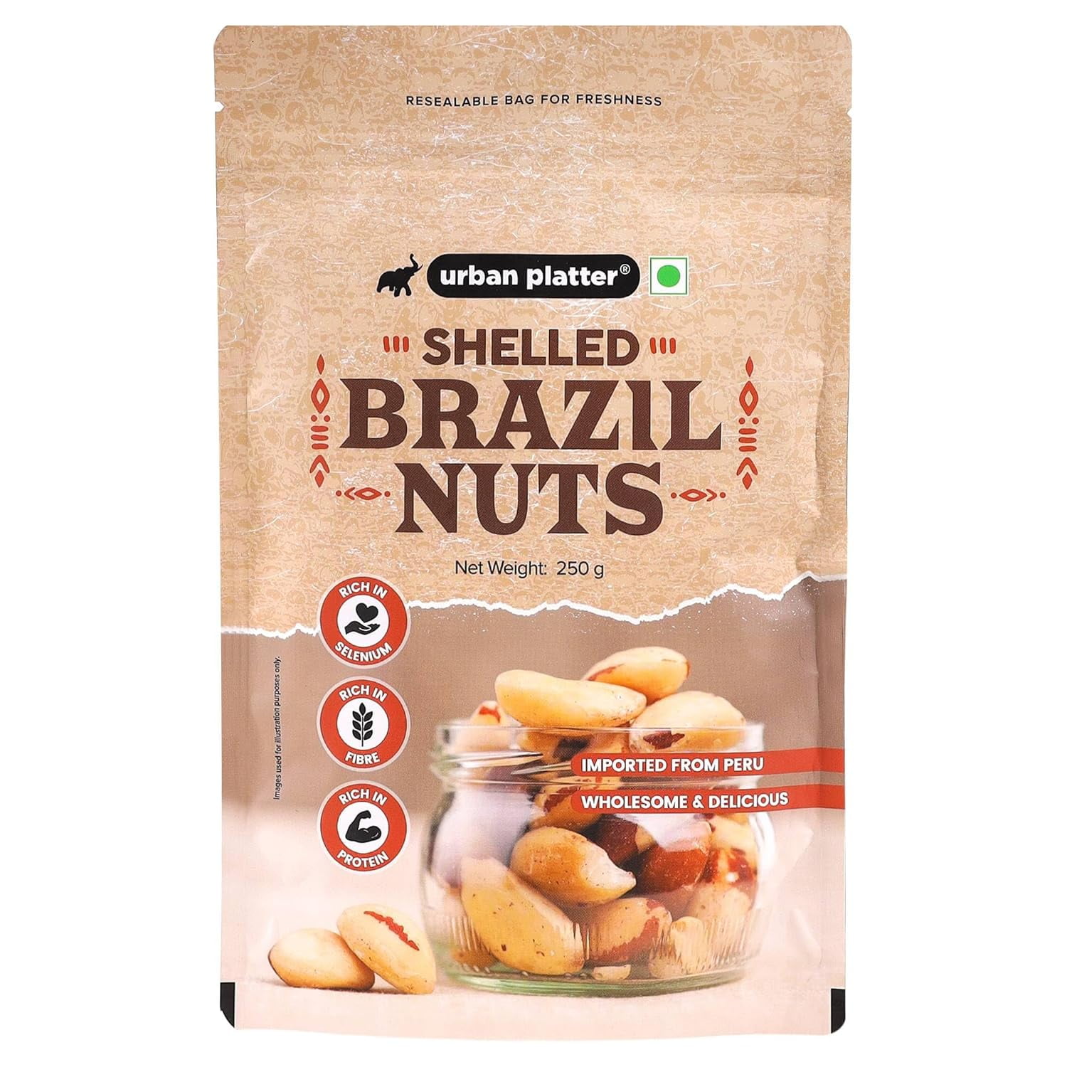 Pure Shelled Brazil Nuts By Urban Platter 500gm Good Source Of Pure Shelled Brazil Nuts By Urban Platter 500gm Good Source Of
