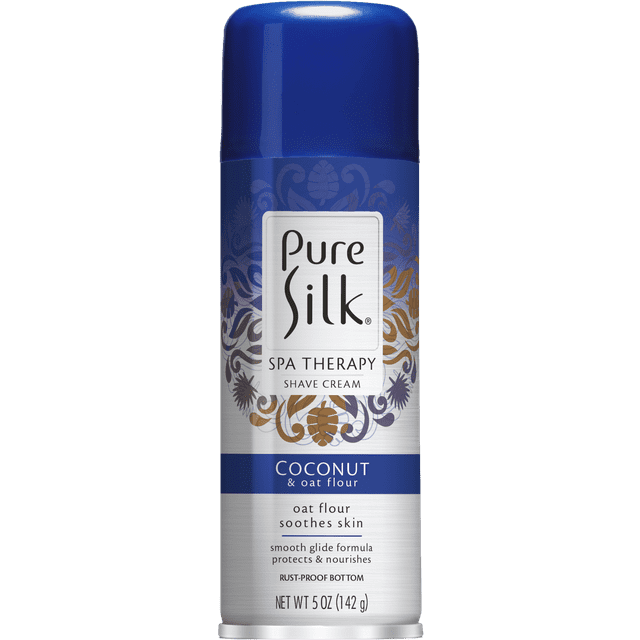 Pure Silk Coconut & Oat Flour Spa Therapy Shave Cream for Women, 5 ounces