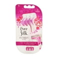 thumbnail image 1 of New! Pure Silk Three Premium Disposable Razor, 4 Count, 1 of 8