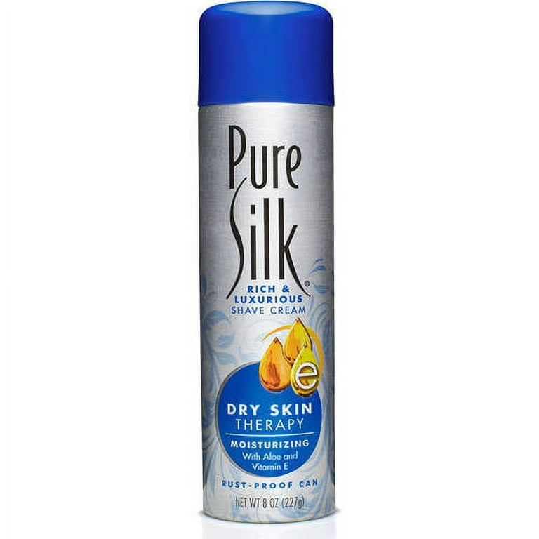 Pure Silk Dry Skin Therapy Shave Cream for Women, 8 ounces