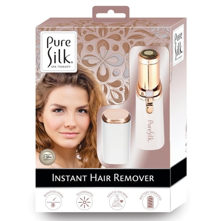 Pure Silk Instant Hair Remover – Battery Operated, Gentle on Skin, Built-In Light for Precise Facial Hair Removal