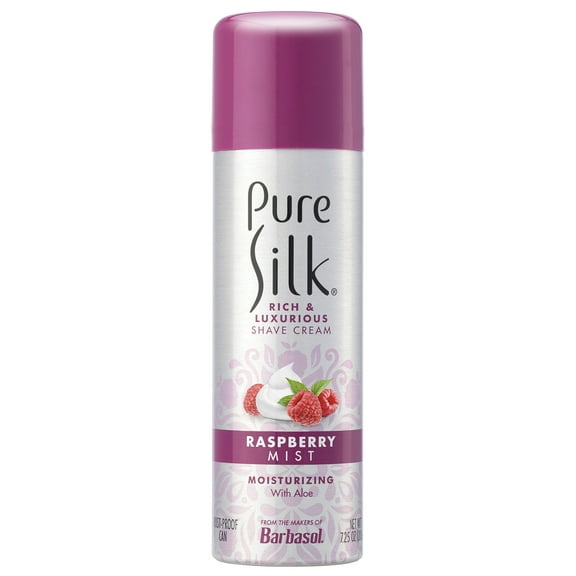 Pure Silk Raspberry Mist Spa Therapy Shave Cream for Women, 7.25 Ounces